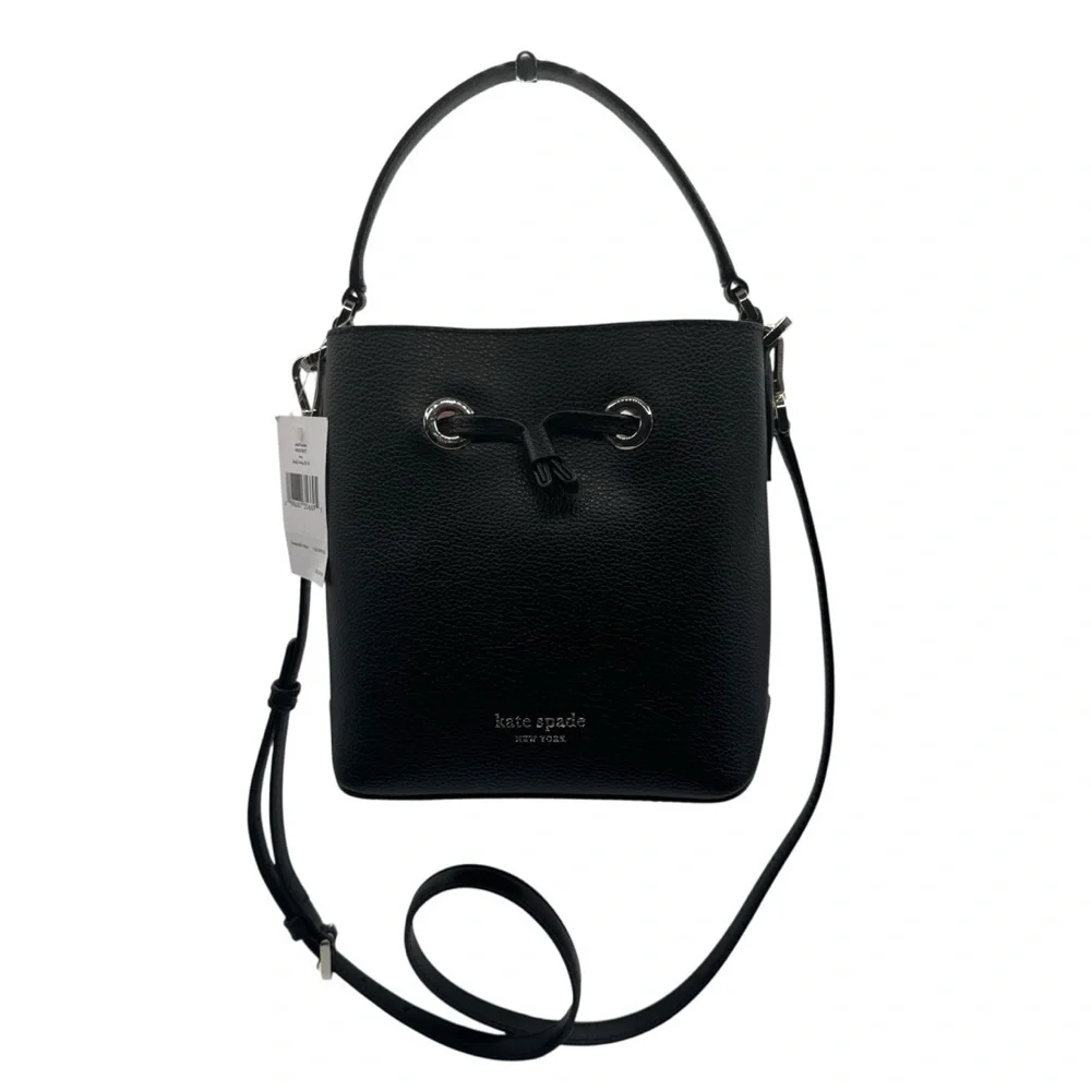 Kate Spade Black Leather Shoulder Bag | New with Tags